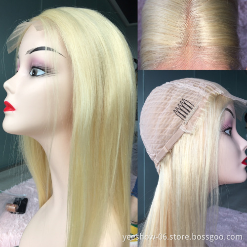 Wholesale price top quality brazilian glueless 613 lace front wig raw with baby hair cuticle aligned virgin remy hair